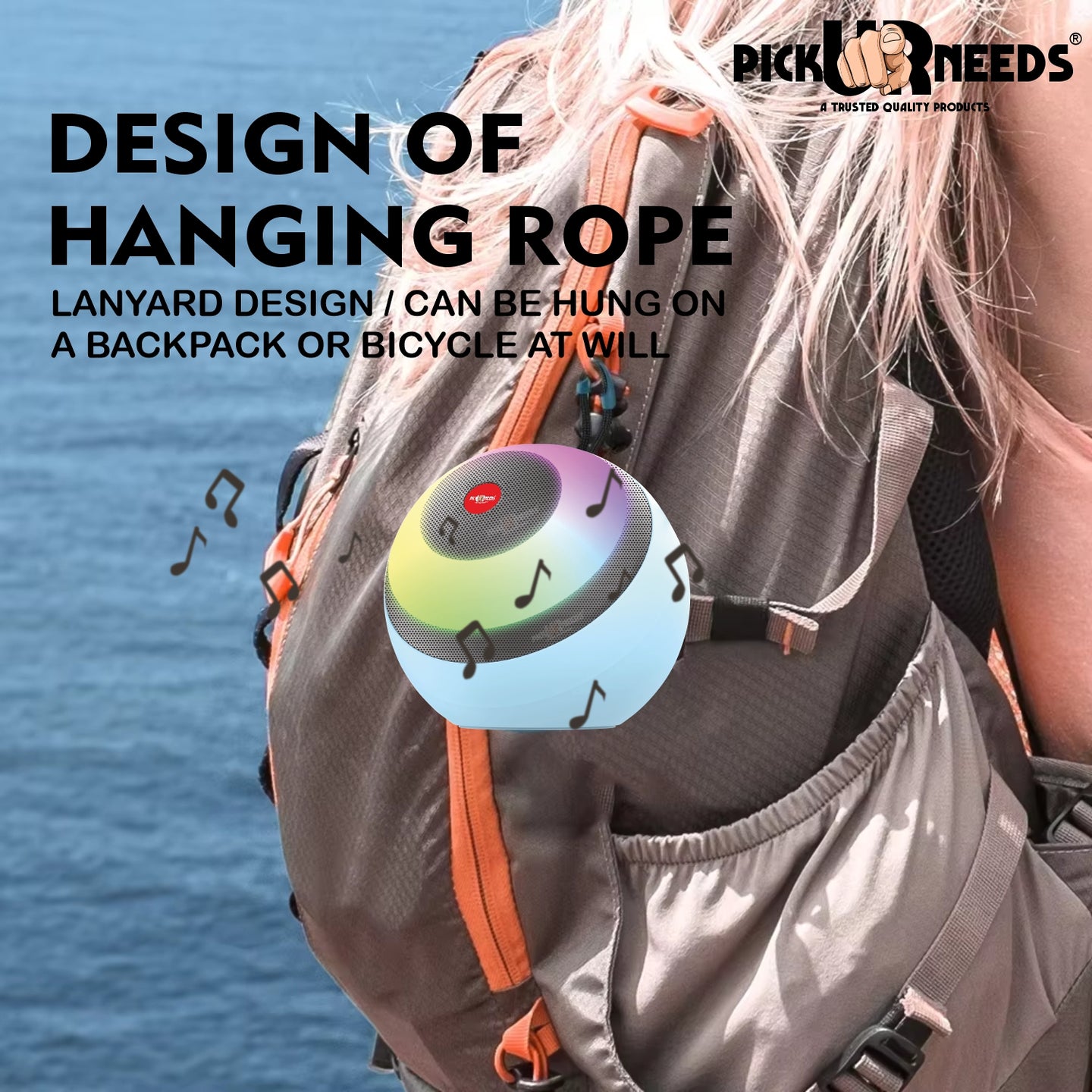 Pick Ur Needs Compact Rechargebale Wireless Speaker, RGB LED, 5W Bluetooth Speaker  (Blue)